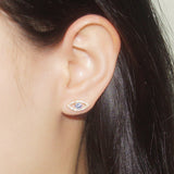 Women's Diamond Inlaid Small Eyes Trendy Earrings Are – Gifts for Her — 1