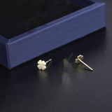S999 Sterling Silver Four-leaf Clover Earrings Women's – Gifts for Her — 5
