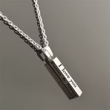 Long Stainless Steel I LOVE YOU Wishing Column – Jewelry Gift Ideas — 1