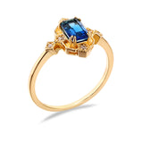 Sterling Silver Blue Green Quartz Ring – Gift Ideas — 5
