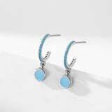 Sterling Silver Retro Enamel Earrings For Women – Gifts for Her — 7