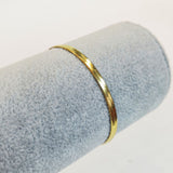 18K Gold Titanium Plated Steel Simple Bracelet – Jewelry Gift Ideas — 1