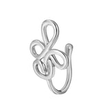 Brass Inlaid Zircon Star Heart Crown Nose Ring – Meaningful Gifts — 20