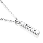 Long Stainless Steel I LOVE YOU Wishing Column – Jewelry Gift Ideas — 4