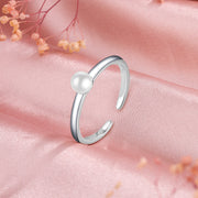 Women's Sterling Silver Pearl Ring – Gifts for Her — 6