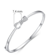 S925 Sterling Silver Bow Bracelet Female – Jewelry Gift Ideas — 5