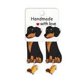 Cute Animal Dachshund Stud Earrings Cartoon Puppy – Dog Lover Gifts — 15