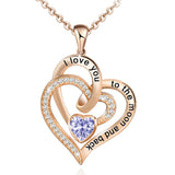 Lettering Necklace Double Heart Diamond – Jewelry Gift Ideas — 6
