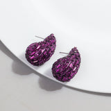 Fashion And Fully-jewelled Metal Stud Earrings – Stylish Gifts — 3