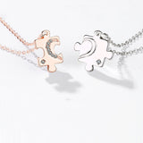 Love Puzzle Couple Necklace A Pair Of Simple – Gifts for Couples — 7