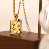 Square Pendant Titanium Steel Necklace Women – Jewelry Gift Ideas — 4