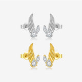 S925 Sterling Silver Wings Water Drop Ear Studs – Useful Gifts — 2