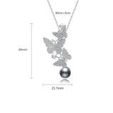 Flower Beard Butterfly Pearl Pendant Necklace – Jewelry Gift Ideas — 2