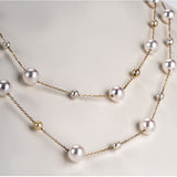 Mixed Color Star Pearl Sweater Necklace – Jewelry Gift Ideas — 3