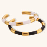 Women's Stainless Steel Open Solid Segmented Drip – Jewelry Gift Ideas — 6