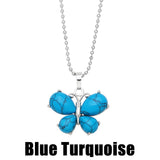 Crystal Agate Butterfly Necklace Pendant Neck – Jewelry Gift Ideas — 9