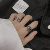 Hollow Out Roman Titanium Steel Ring – Thoughtful Gifts — 1