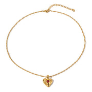 Alloy Heart-shaped Necklace With Diamond Fashion INS – Stylish Gifts — 2