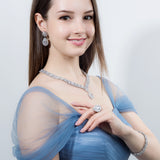 Bride's Round Zircon Wax Earrings Necklace Set – Jewelry Gift Ideas — 8