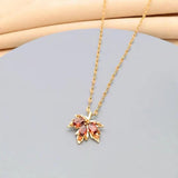 Red Maple Leaf Necklace Women's Fashion – Jewelry Gift Ideas — 7