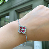 Ruby Square Temperament Bracelet Women's Mother's – Jewelry Gift Ideas — 4