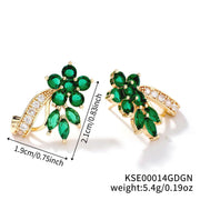 Women's Colorful Zircon Crystal Stud Earrings – Gifts for Her — 9