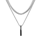 Steel Bar Pendant Titanium Steel Double-layer – Jewelry Gift Ideas — 2