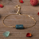 Multiple Prismatic Stone Metal Chain Bracelet – Jewelry Gift Ideas — 12