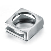 Men's Stylish Stainless Steel Square Hollow Ring – Gifts for Him — 1
