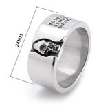 Stainless Steel Punk Prayer Skull Ring – Gift Ideas — 3