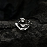 Sterling Silver Double Layer Irregular Ears – Practical Gifts — 2