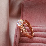 Rose Gold Natural Colorful Zircon Ring – Useful Gifts — 5
