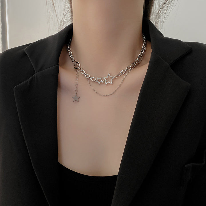 Stars Double Layer Wear Necklace Female – Jewelry Gift Ideas — 1