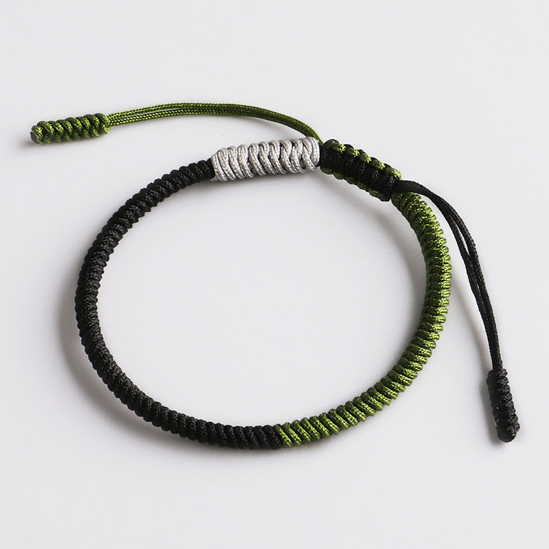 Army Green Navy Blue Mixed Color Braided Bracelet – Jewelry Gift Ideas — 1