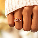 S925 Sterling Silver Open Pin Ring For Women – Gifts for Her — 1