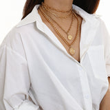 Multilayered Chunky Chain Necklace – Jewelry Gift Ideas — 4