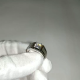 Ring S925 Silver Male Mouth Simple Simulation Diamond – Gifts for Him — 1
