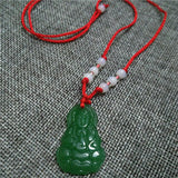Glass Buddha Guanyin Red Rope Pendant Necklace – Jewelry Gift Ideas — 5