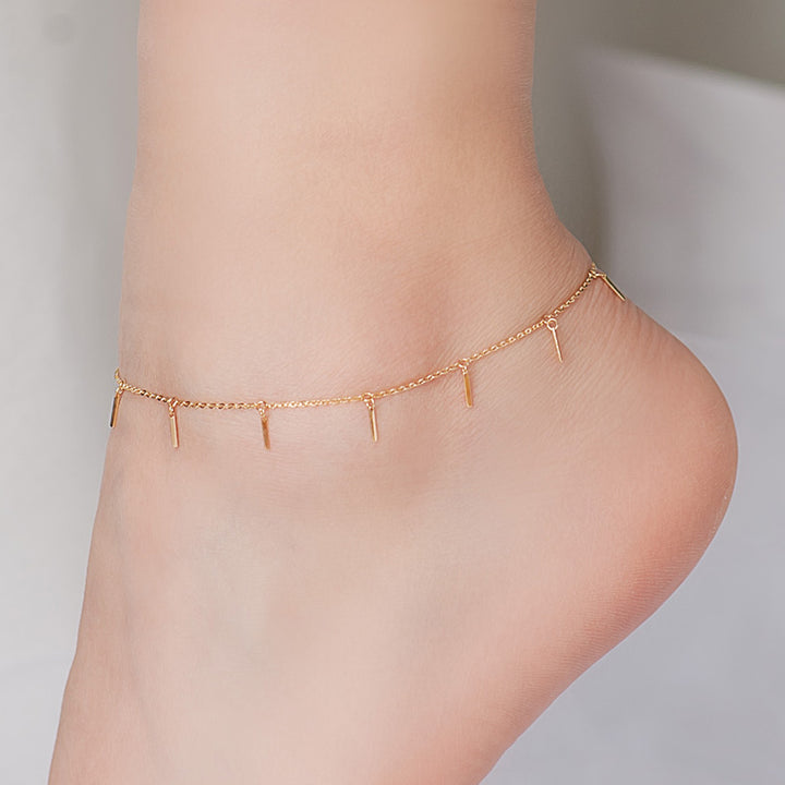 Simple And Colorless Small Strip Colored Gold Feet – Thoughtful Gifts — 1