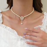 Light Luxury Niche Pearl Necklace Sweet Flowers – Jewelry Gift Ideas — 5