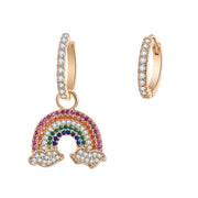 Rainbow Cloud Earrings Women Micro Zircon Asymmetrical – Gifts for Her — 6