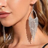 Bohemian Tassel Shiny Long Rhinestone-encrusted Earrings – Gift Ideas — 1
