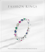 Silver Colors Zircon Ring For Women – Gifts for Her — 9