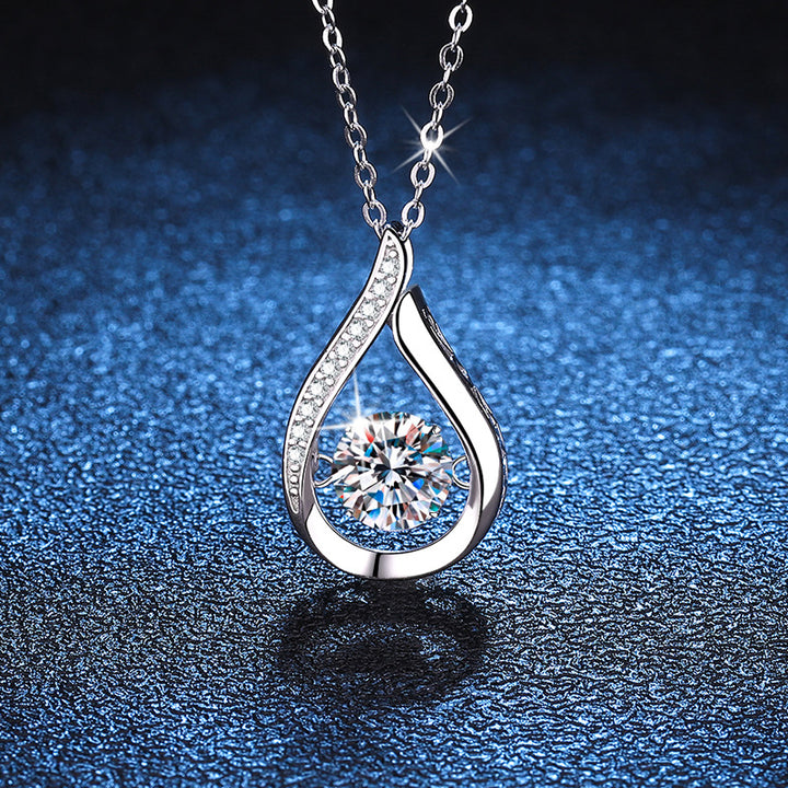 Women's Sterling Silver Pendant Mosonite Necklace – Jewelry Gift Ideas — 1