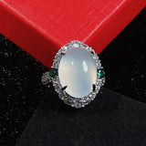 Green Agate Jade Women's Ring – Gifts for Her — 15