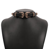 Personalized Neck Leather Metal Buckle Necklace – Jewelry Gift Ideas — 3