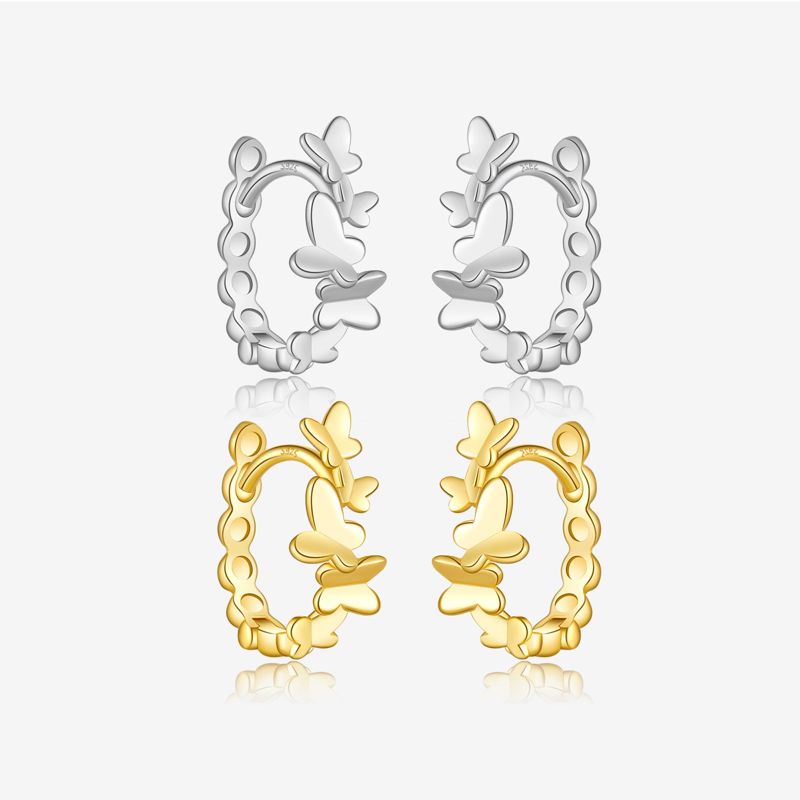 Women's S925 Sterling Silver Butterfly Simple Earrings – Gifts for Her — 1