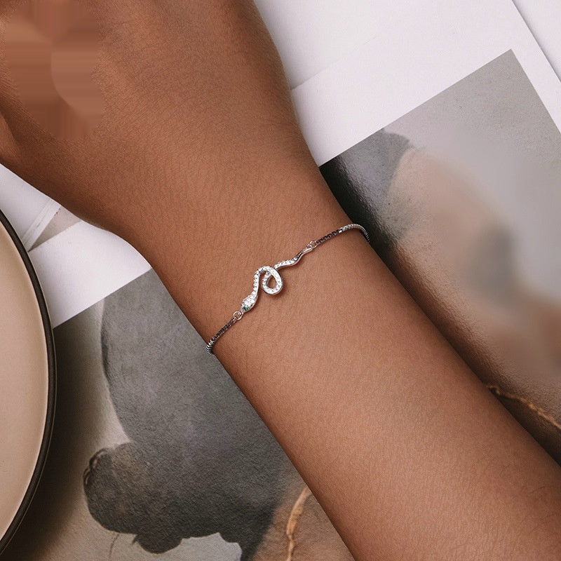 Bracelet Sterling Silver S925 White Gold Plated – Jewelry Gift Ideas — 1