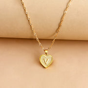Hexagon Imitation Gold Pendant Necklace Peach – Jewelry Gift Ideas — 4