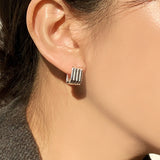 Silver 18K Gold Plating Geometric Three-dimensional – Gifts for Her — 3